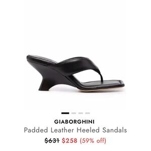Gia Borghini Leather Thong Sandals